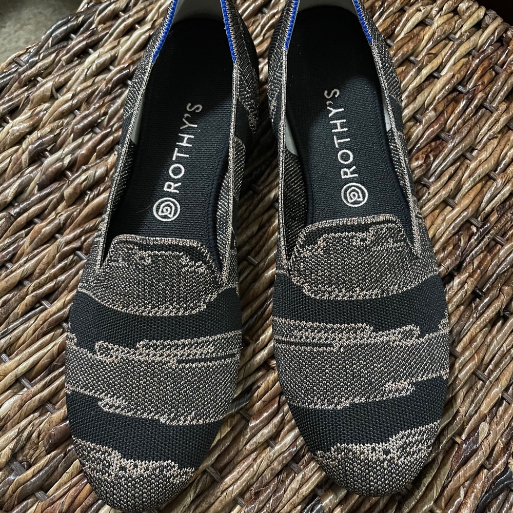 Rothy’s golden shimmer loafers size 11.5